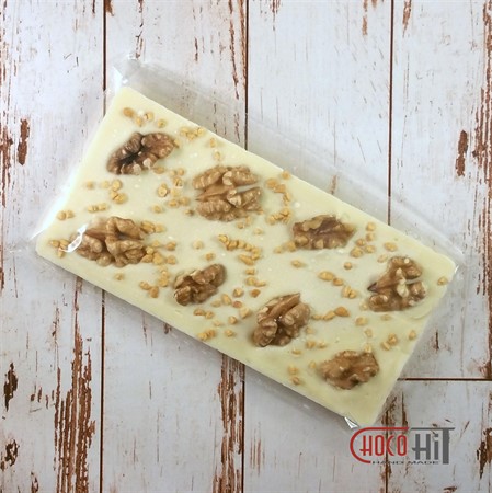 Плитка из МОЛОЧНОГО шоколада "Грецкий орех и дутый рис" 100гр - фото 70758