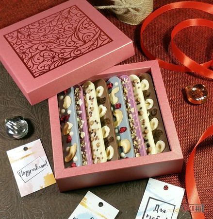 Набор мини плиток ассорти "Экзотика" 8шт (коробка 14х14см) - фото 71338