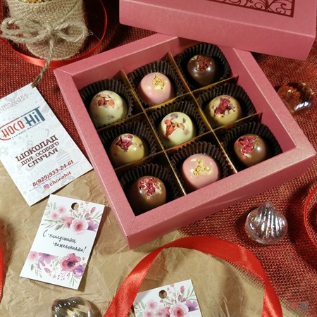 Набор конфет ассорти 9шт с ягодами и орехами - фото 71344