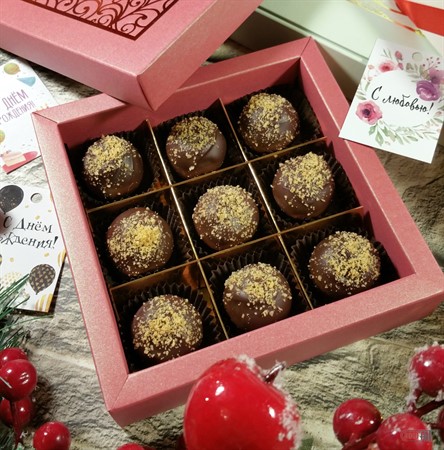 Трюфель "Манго-маракуйя" посыпка молотая бельгийская вафля - фото 71516