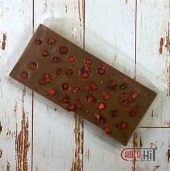 Плитка из МОЛОЧНОГО шоколада &quot;Брусника&quot; 100гр