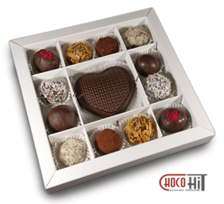 Набор трюфелей ассорти &quot;12 конфет и шоколадное сердце&quot;