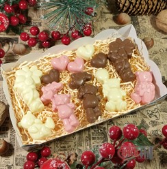 Набор шоколадных медвежат ассорти 7шт и 5 сердечек